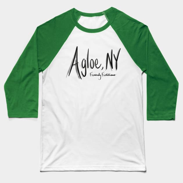 Agloe, NY - Famously Fictitious Baseball T-Shirt by Penny Jane Studios